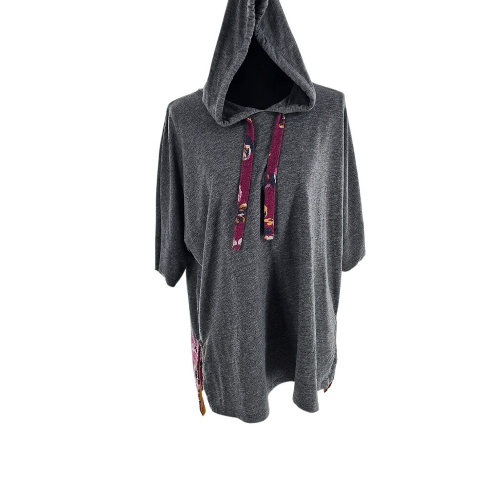 MATILDA‎ JANE Pullover CARPOOL LANE Floral Trim HOODIE/SWEATSHIRT/TOP Sz Large